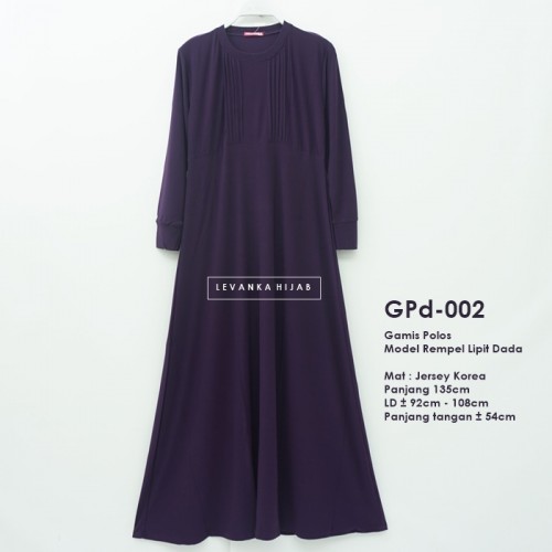 GPd-002 Gamis Polos Rempel Dada